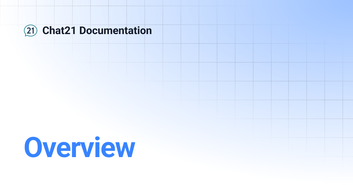 Overview | Chat21 Documentation